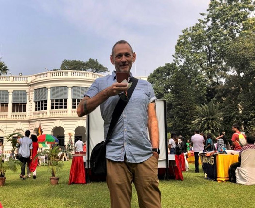 Guy Dondlinger auf der Weihnachtsfeier der deutschen Botschaft in Kalkutta